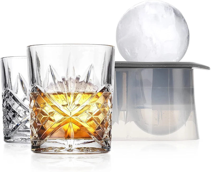 1-Piece Whiskey Glass Old Fashioned Rocks Glass Tumbler for Cocktail, Scotch