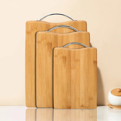 Natural Bamboo Cutting Board with Handles