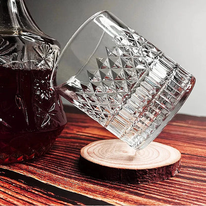 1-Piece Whiskey Glass Old Fashioned Rocks Glass Tumbler for Cocktail, Scotch