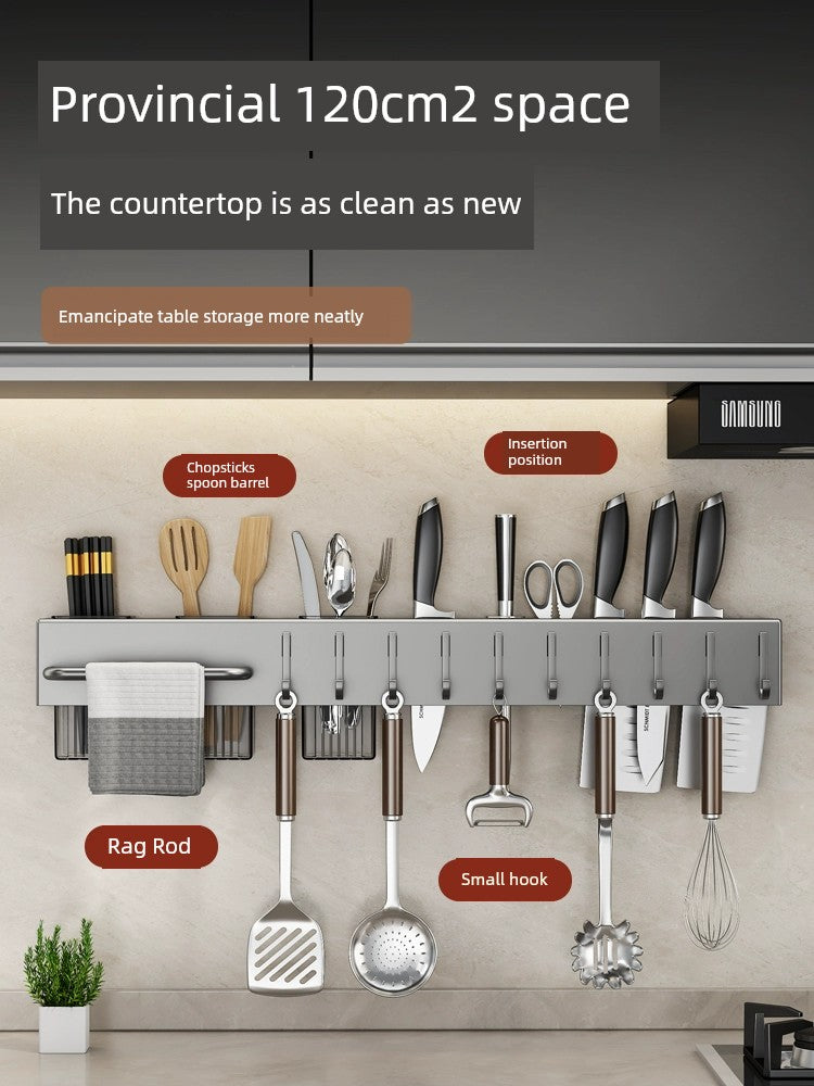 Punch-Free Chopsticks Integrated Knife Kitchen Rack