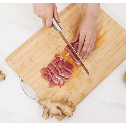 Natural Bamboo Cutting Board with Handles