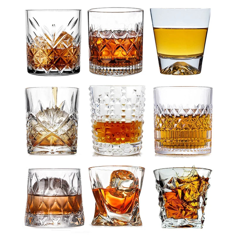 1-Piece Whiskey Glass Old Fashioned Rocks Glass Tumbler for Cocktail, Scotch