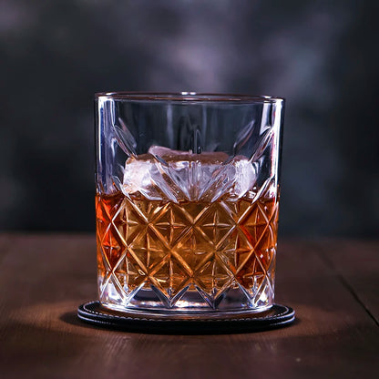 1-Piece Whiskey Glass Old Fashioned Rocks Glass Tumbler for Cocktail, Scotch