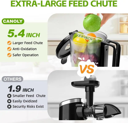 Cold Press Juicer with 5.4" Juicer Machine