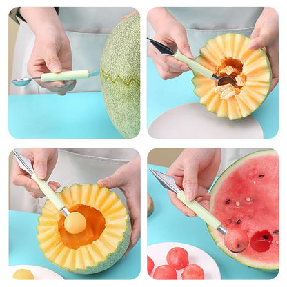 Multi-Function DIY Cold Dishes Tool Fruit Carving Knife & Watermelon Baller