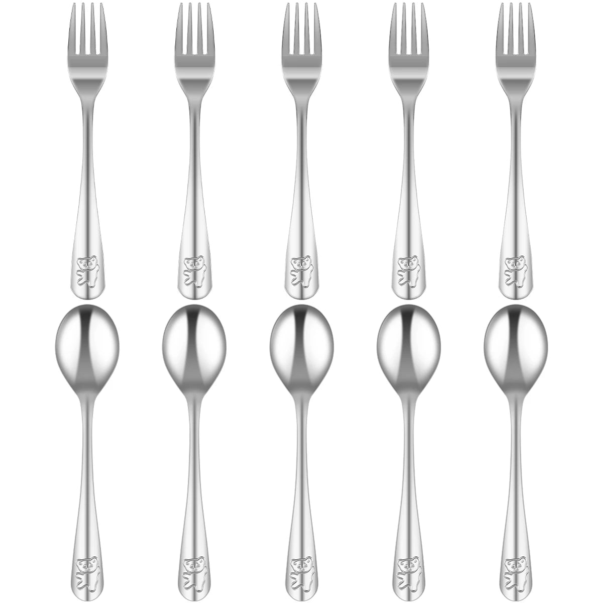 10-Piece Stainless Steel Fork & Spoon Set