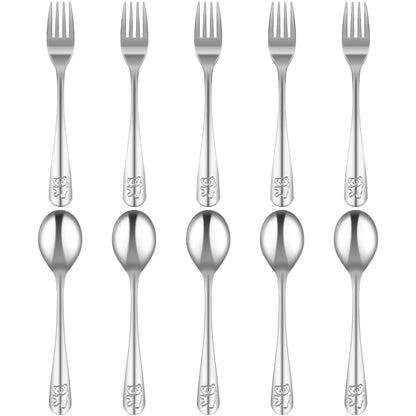 10-Piece Stainless Steel Fork & Spoon Set