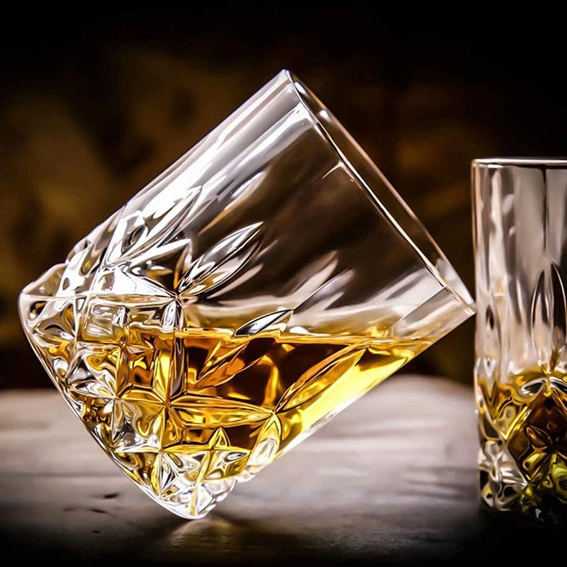 1-Piece Whiskey Glass Old Fashioned Rocks Glass Tumbler for Cocktail, Scotch