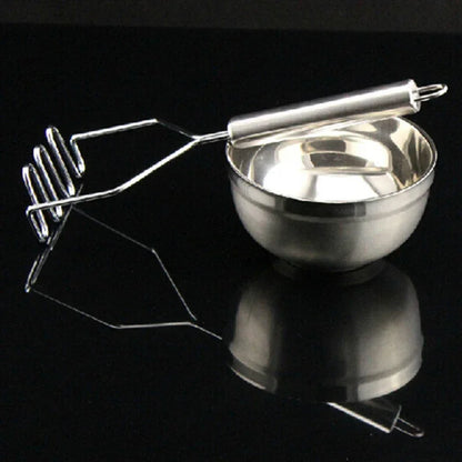 Stainless steel kitchen gadget potato masher press