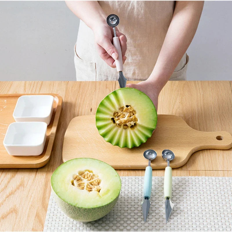 Multi-Function DIY Cold Dishes Tool Fruit Carving Knife & Watermelon Baller