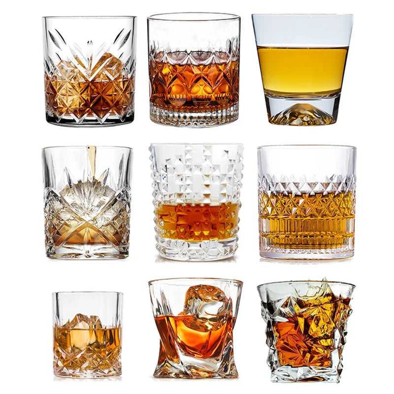 1-Piece Whiskey Glass Old Fashioned Rocks Glass Tumbler for Cocktail, Scotch