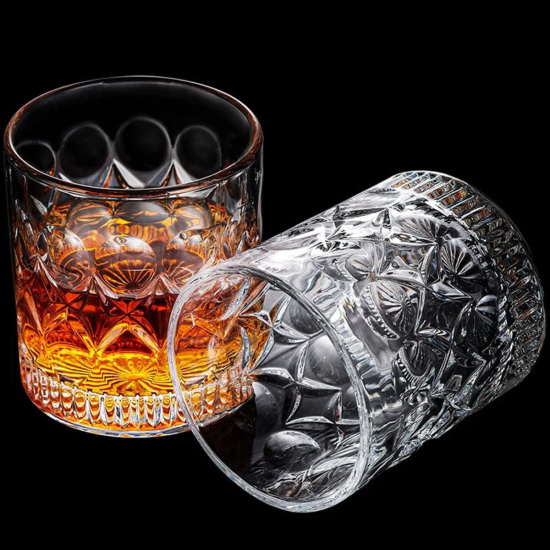 1-Piece Whiskey Glass Old Fashioned Rocks Glass Tumbler for Cocktail, Scotch