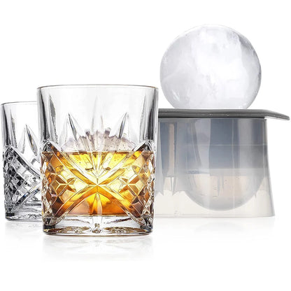 1-Piece Whiskey Glass Old Fashioned Rocks Glass Tumbler for Cocktail, Scotch