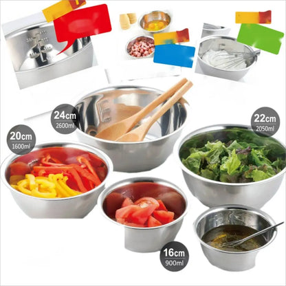 5 PCS Stainless Steel Mixing Bowls Set